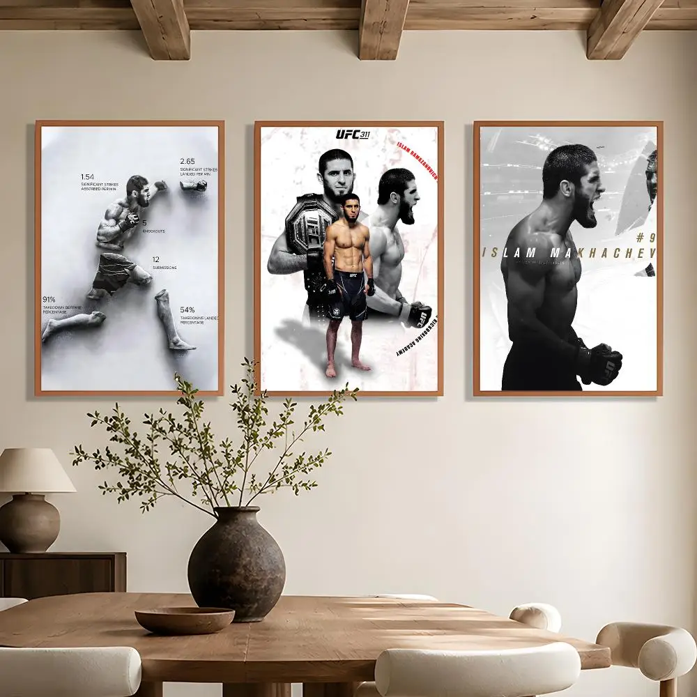 Fighter Elite I-Islam Makhachev Poster Wall Art Poster HD Waterproof PP Print Bedroom Living Room Office Decor Gift
