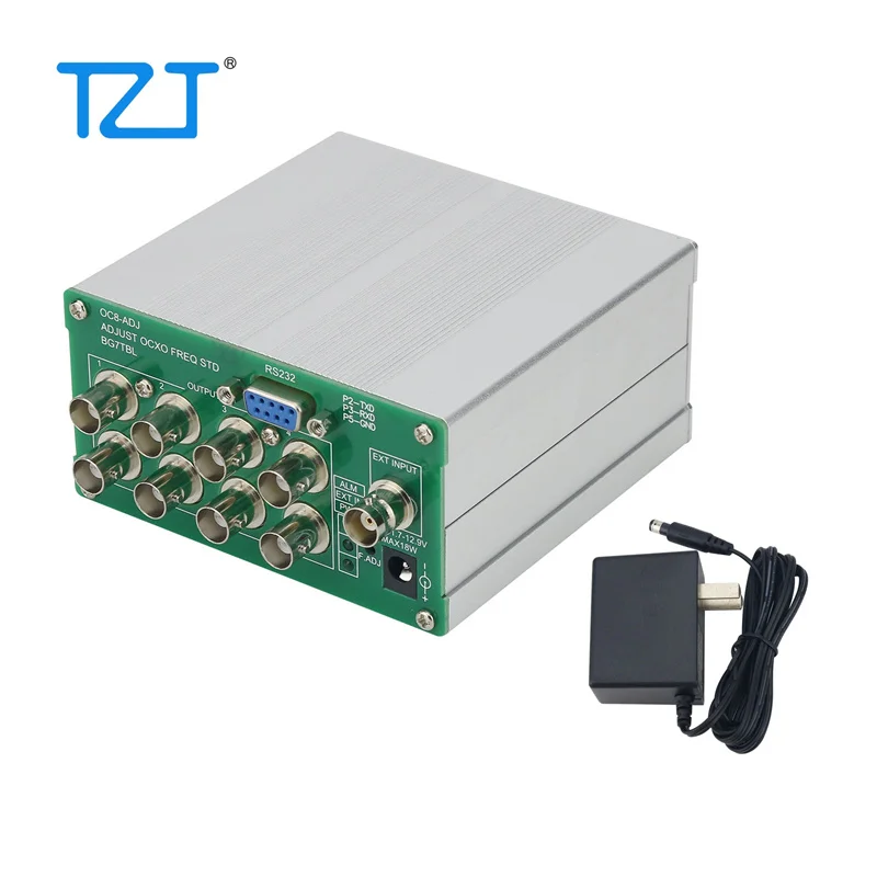 

TZT BG7TBL OC8-ADJ 10K-150M 8-Channel Adjustable OCXO Frequency Standard 10M High Stability with BNC Connector/SMA Connector