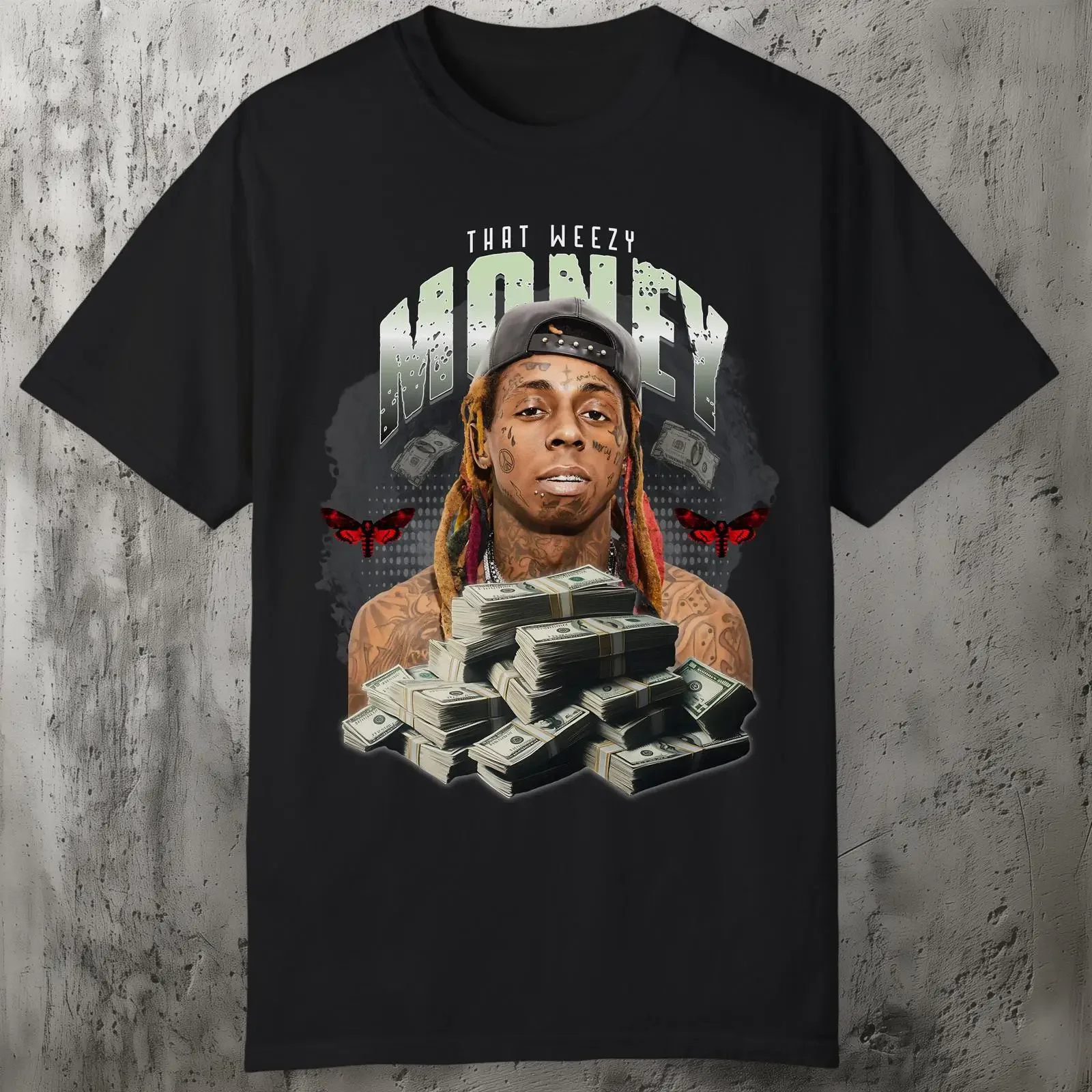 Футболка Lil Wayne Weezy в стиле хип-хоп, винтажная, мягкая, унисекс, универсальная, слегка дышащая, повседневная, с графическим принтом