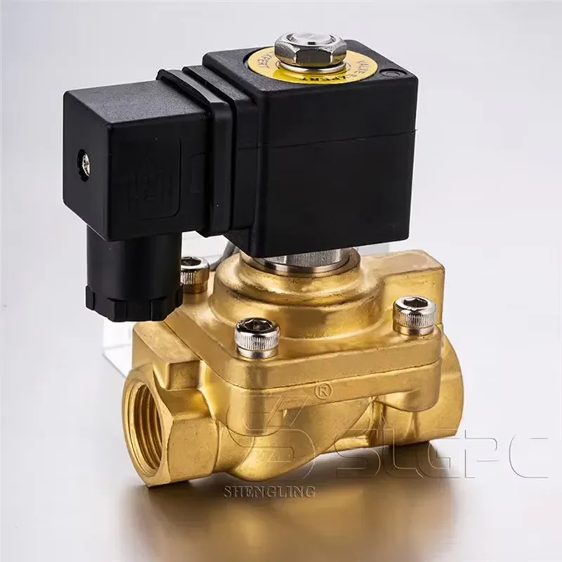 Normally Closed 50bar High Pressure Pilot Operated COVNA Solenoid Valve High Temperature 12V 24V 3/4 Brass Packaging Equipment