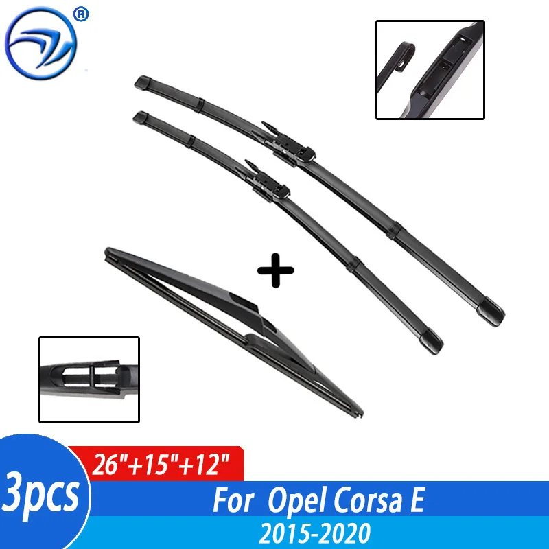 Wiper Front & Rear Wiper Blades Set For Opel Corsa E 2015 06 07 08 09 10-2020 Windshield Windscreen Front Rear Window 26