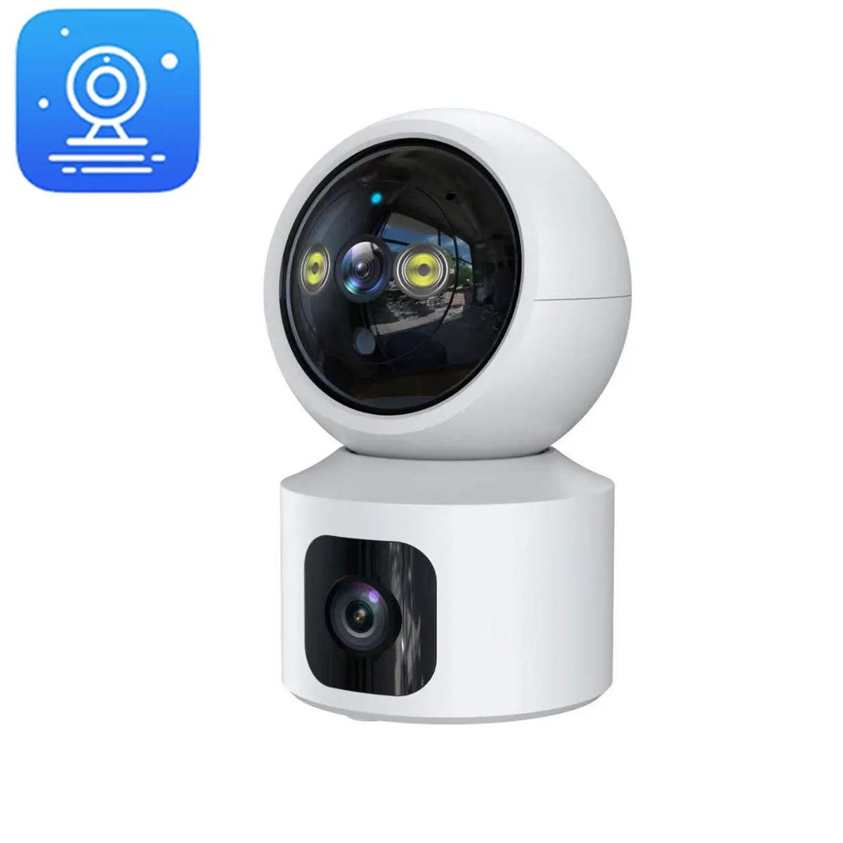 

Eseecloud APP 4MP Dual Lens Full Color PTZ IP Dome Camera AI Humanoid Detection Home Security CCTV Intercom Baby Monitor