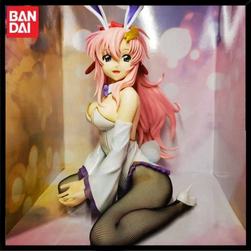 New 30cm Bandai Anime Figure Lacus Clyne Sitting Position Bunny Girl Model Stunner Collection Decorative Toy Christmas Present