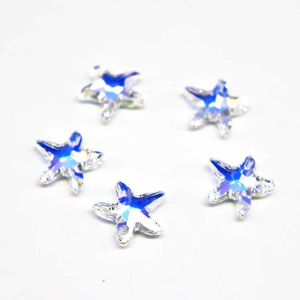 

100pcs Glass Star Pendants Crystals Beads Bulk DIY Charms Jewelry Making Christmas Gift Accessories Craft Project