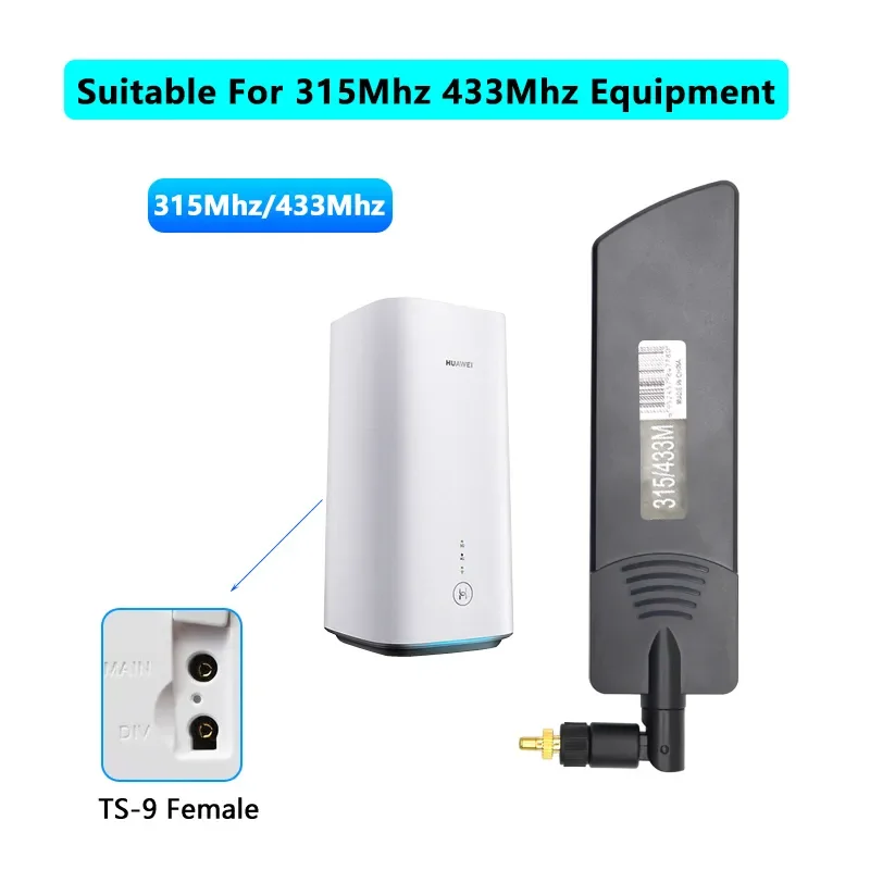 433Mhz 315Mhz Dual-frequency Omni WiFi Lora Router Antenna Indoor outdoor High Gain 20dbi Lorawan Aerial With SMA TS9