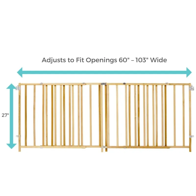 Extra Wide Swing Wooden Gate, Fits 60