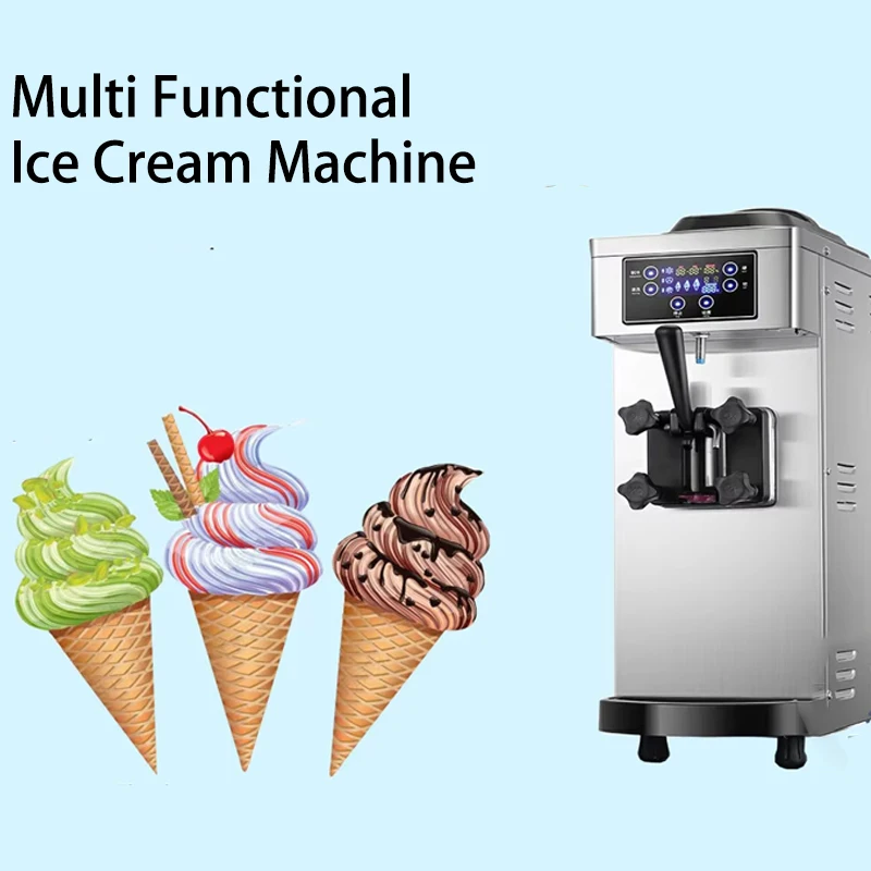 

Интеллектуальная машина для мороженого, 1000 Вт, торговая коммерческая машина для замороженного йогурта с сахарным конусом