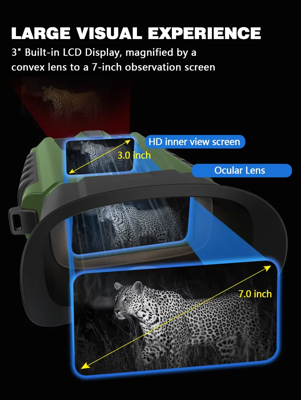New 2.5K Outdoor Tactical Kit VR Goggles IR Infrared Full Color 3D Digital Night Vision Binocular with Photo Video Recording