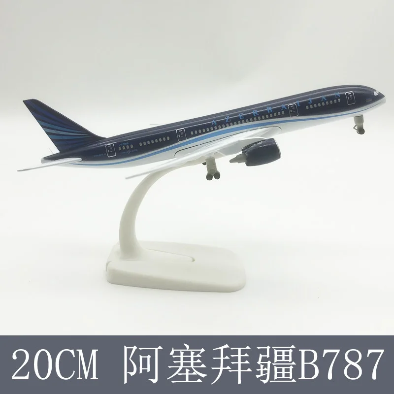 Airplane Model B787 20CM Asserbaijan Aircraft Alloy Simulation Passenger Airplanes Model Replica Decoration home