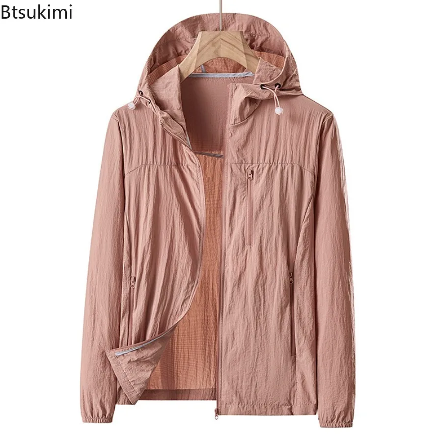Summer Icy Silk Sun Protection Jacket Men Outdoor UPF50+ Anti UV Casual Camping Windbreaker Quick Dry Hiking Sports Unisex Coats