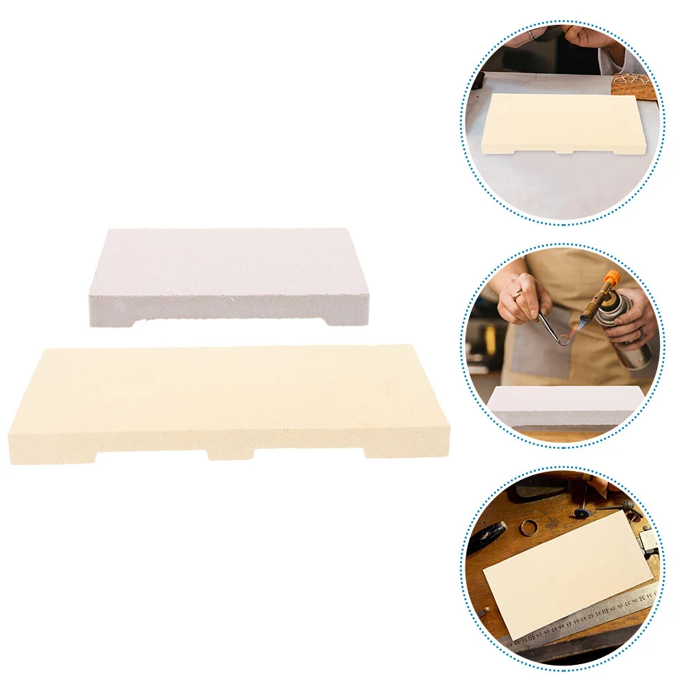 

2 Pcs Soldering Brick Tool Welding Block Jewelry Making Panel Blocks Board for Melting Honeycomb Refractory Casting