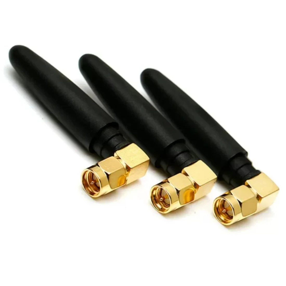 1PC 1400~1600MHZ MINI Ruber Antenna Pepper Aerial 3dBi SMA Male Right Angle Connector 50MM Long NEW
