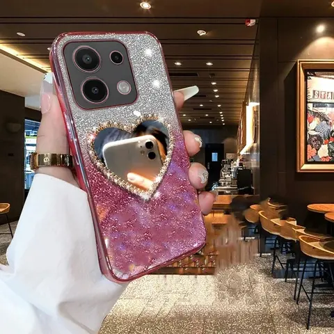 Luxo glitter diamante espelho caso de telefone para xiaomi poco x6 x5 m6 f6pro redmi nota 13 13c 13proplus 12 12c 12S 11 11s 10 capa