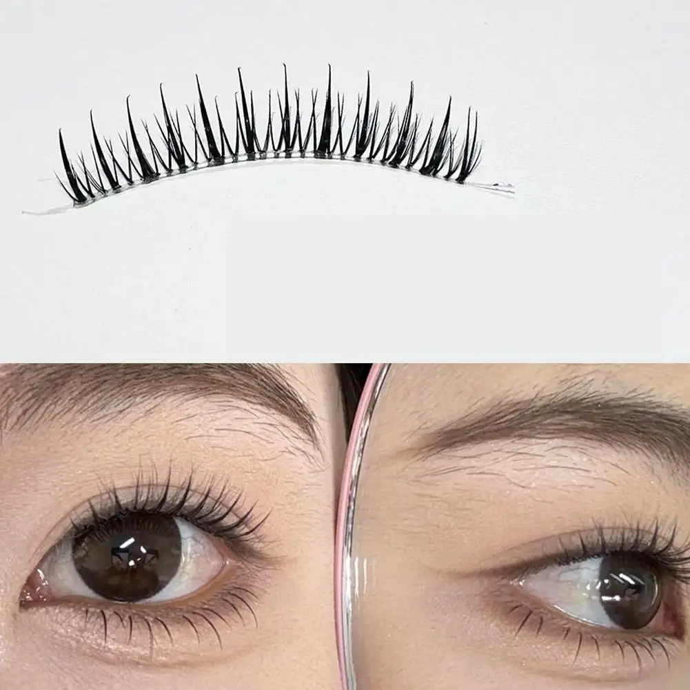 Sztuczne rzęsy naturalne 7-9MM Manga Lashes przezroczysty cienki trzonek rzęsy M08 rzęsy naturalny wygląd koreańskie narzędzie do makijażu