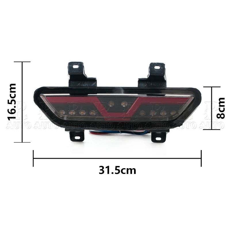 R-AUTO Reflector Warning Lamp For Ford Mustang 2017 2018 Car Led Tail Light Rear Fog Lamp Reverse Light Brake Light Car Lights