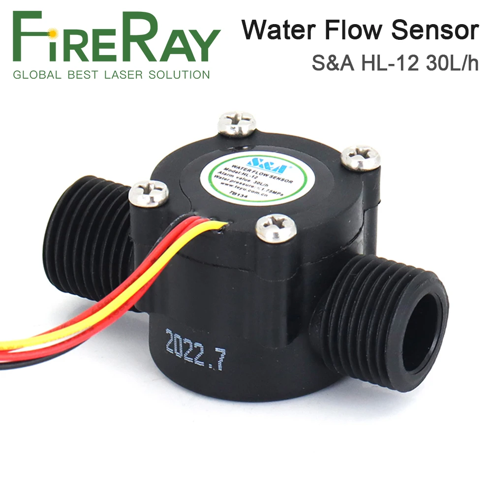 FireRay S&A Water Flow Switch Sensor HL-12 for S&A Water Chiller for Co2 Laser Engraving and Cutting Machine