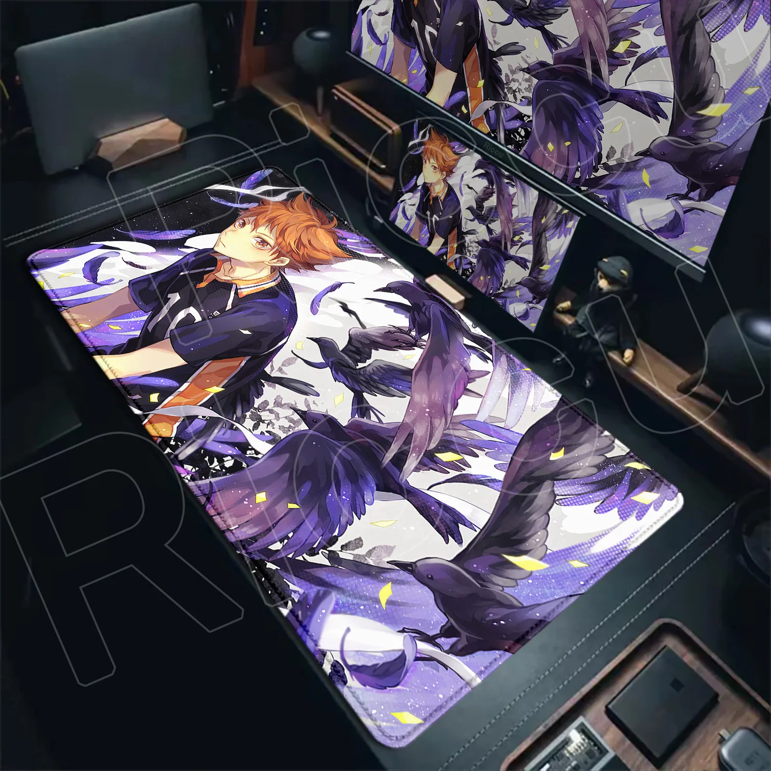 

Anime Mouse Gaming Cabinet Kawaii Haikyuu Office Long Desk Mat Hinata Shoyo Xxl Laptop Anti-slip Carpet Gamer Speed Keyboard Pad