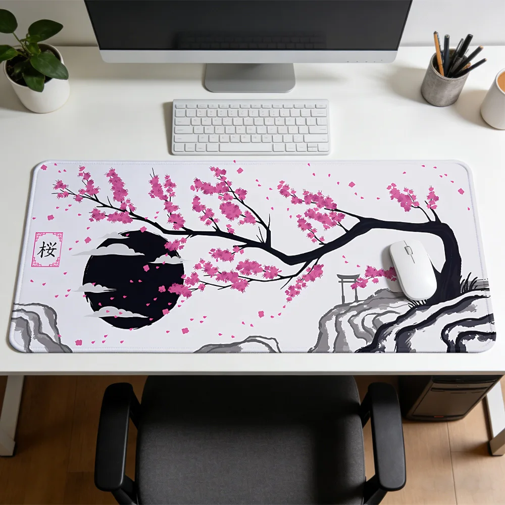 

Резиновый нескользящий коврик для мыши Pink Cherry Branch, игровой коврик для мыши, механическая клавиатура, коврик для компьютерного стола, офисные и игровые аксессуары