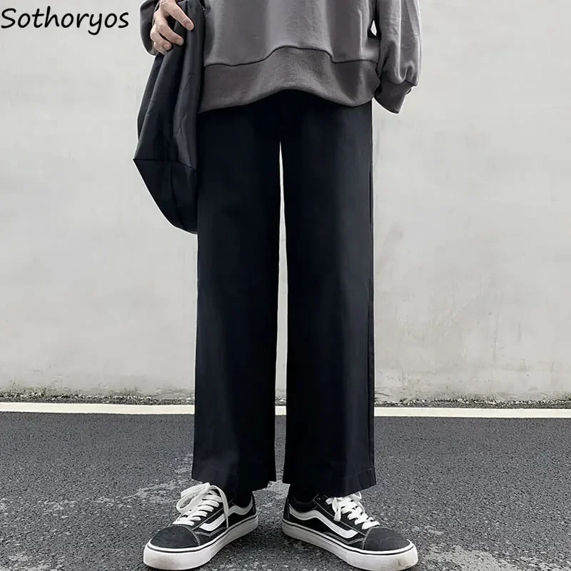 

Брюки S-3XL, женские однотонные, новые, с высокой талией, универсальные, в консервативном стиле, для отдыха, колледжа, свободные, простые, широкие, уютные, популярные, весна-лето