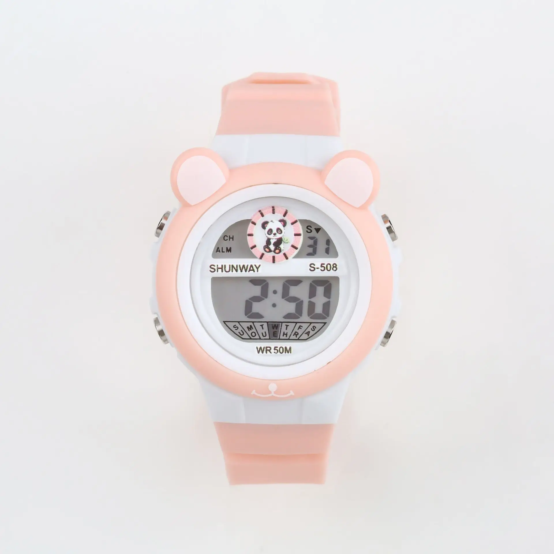 UTHAI CQ307 модные детские часы с рисунком панды, водонепроницаемые ночные часы, электронные часы, будильник, подарочные часы для детей