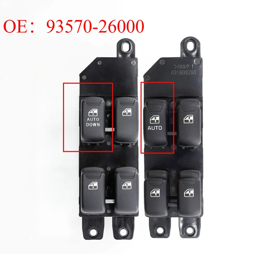 

For Hyundai Santa Fe 2.4 2.7 2001 2002 2003 2004 2005 Master Power Window Switch Lifter Button 93570-26000