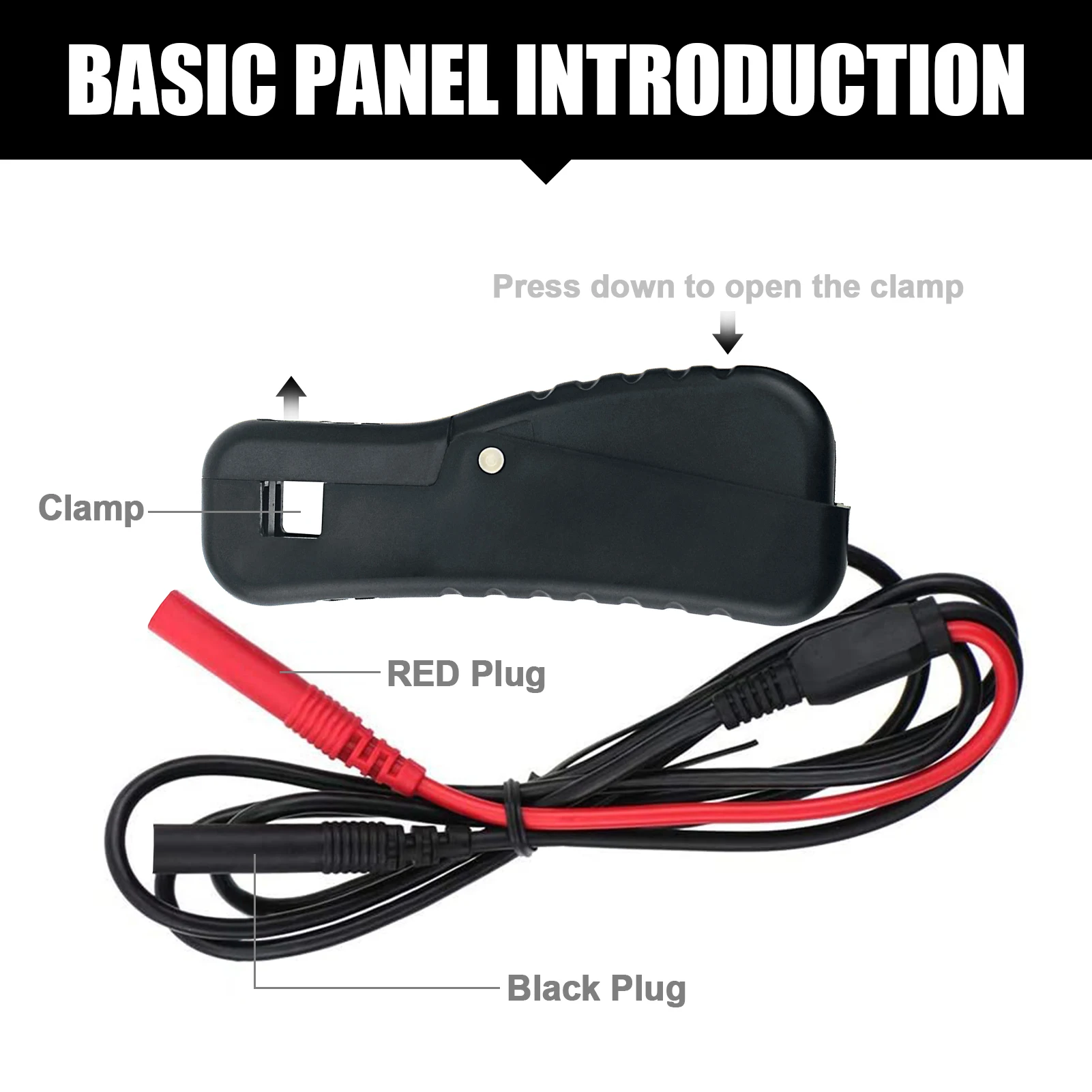 Automotive Inductive Signal Pick-Up Clamp Lead, Engine RPM Range 300~1200, Digital Multimeter Accessory for Enhanced Diagnostics