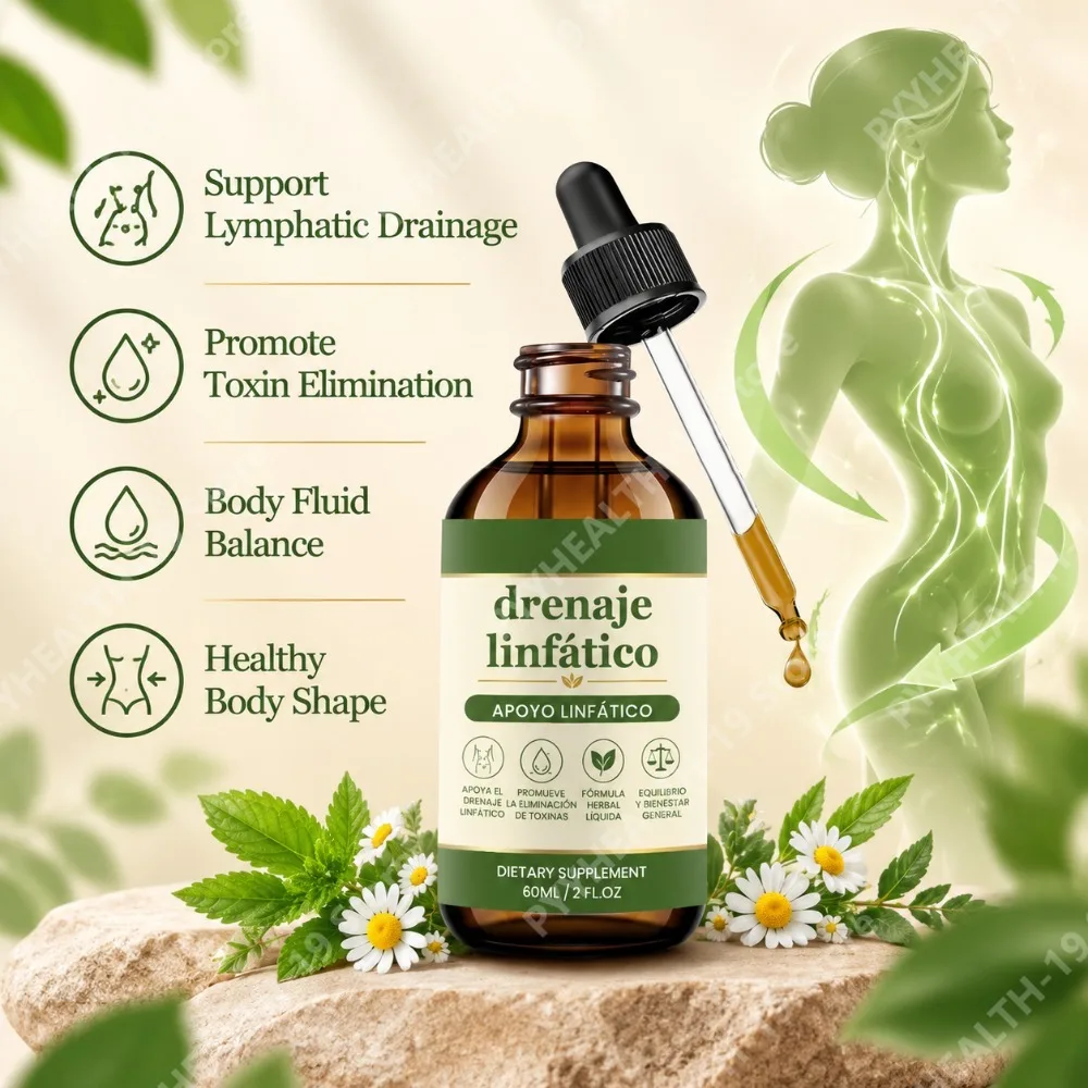 Lymphatic Drainage Drops, Supports Lymphatic Drainage, Promotes Toxin Elimination, Body Fluid Balance & Healthy Body Shape 60 ml