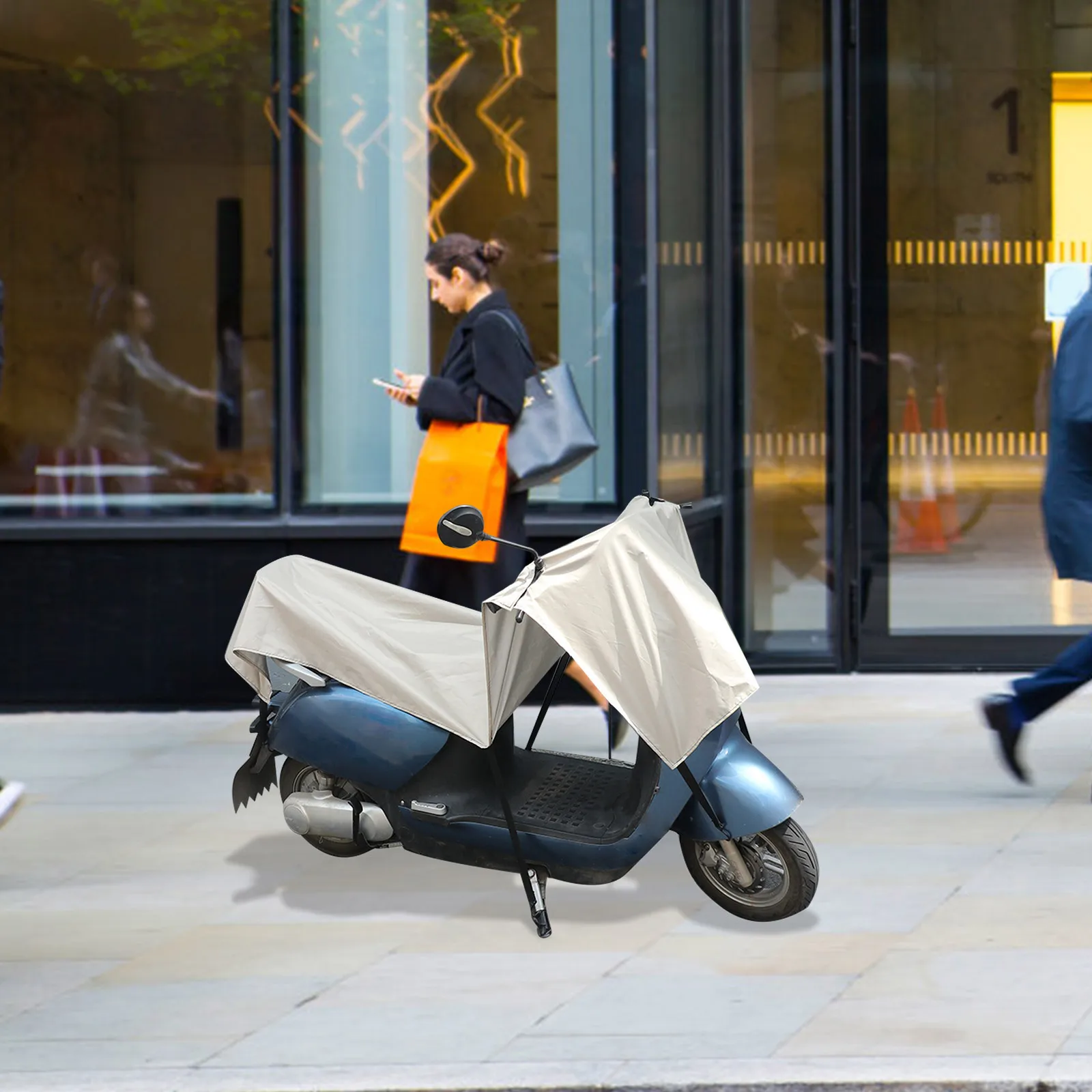 

Scooter and Motorcycle Rain Cover Rainproof Large Size Motor Bike Cover 72x250cm for Electric Bikes Motorcycles Bicycles Outdoor