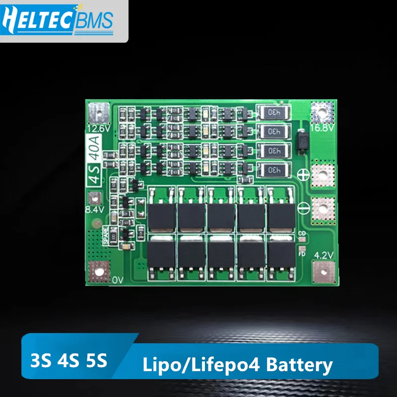 2S/3S/4S 20A 30A 40A 50A BMS With Balance 18650 BMS Lifepo4 Lithium battery protection board/BMS board For Drill Motor