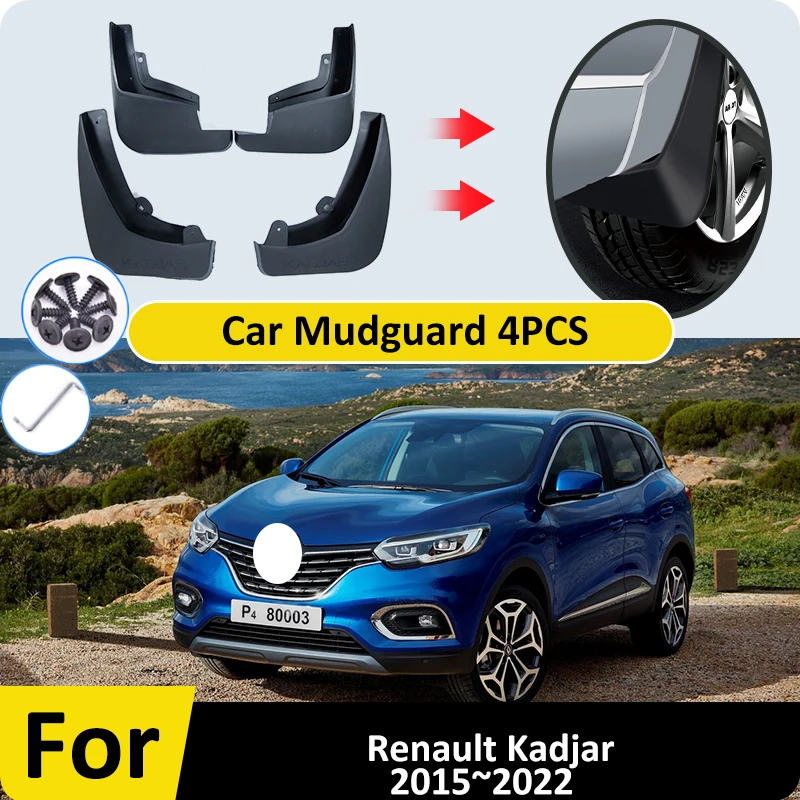 Set Molded MudFlap For Renault Kadjar 2015~2022 2016 2017 2018 2019 Mud Flap Mudguard Splash Guard Fender Dirty Guard Accessorie