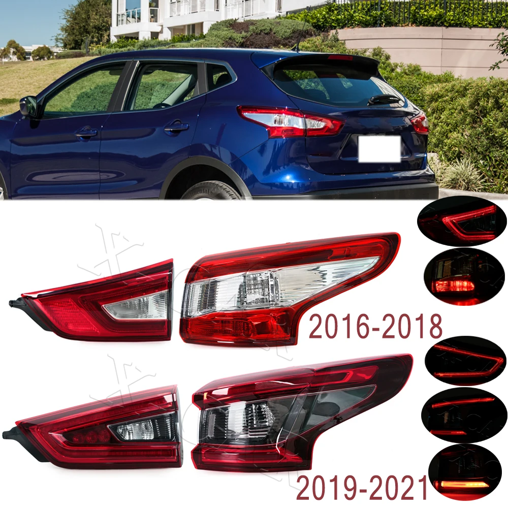 Rear Bumper Left Right Stop Brake Tail Light Outside Inside Turn Signal Warning Fog Lamp For Nissan Qashqai 2016-2018 2019-2021