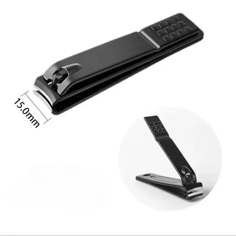 Preto aço inoxidável Nail Clippers, tesoura grossa, Pedicure Profissional, Manicure Trimmer Tools, 1Pc