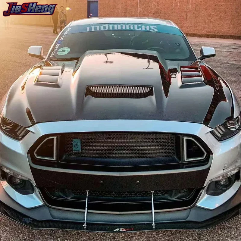 

For Focus Mustang 2015 2016 2017 Carbon Fiber Engine Hood 100% tested well