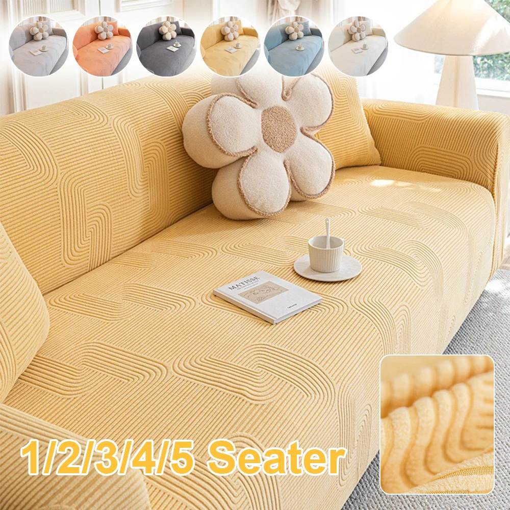 

Non-slip Elastic Sofa Cover Polar Fleece Armchair Protector Covers Stretch Couch Protector Anti-Cat Scratch for Home Hotel Decor