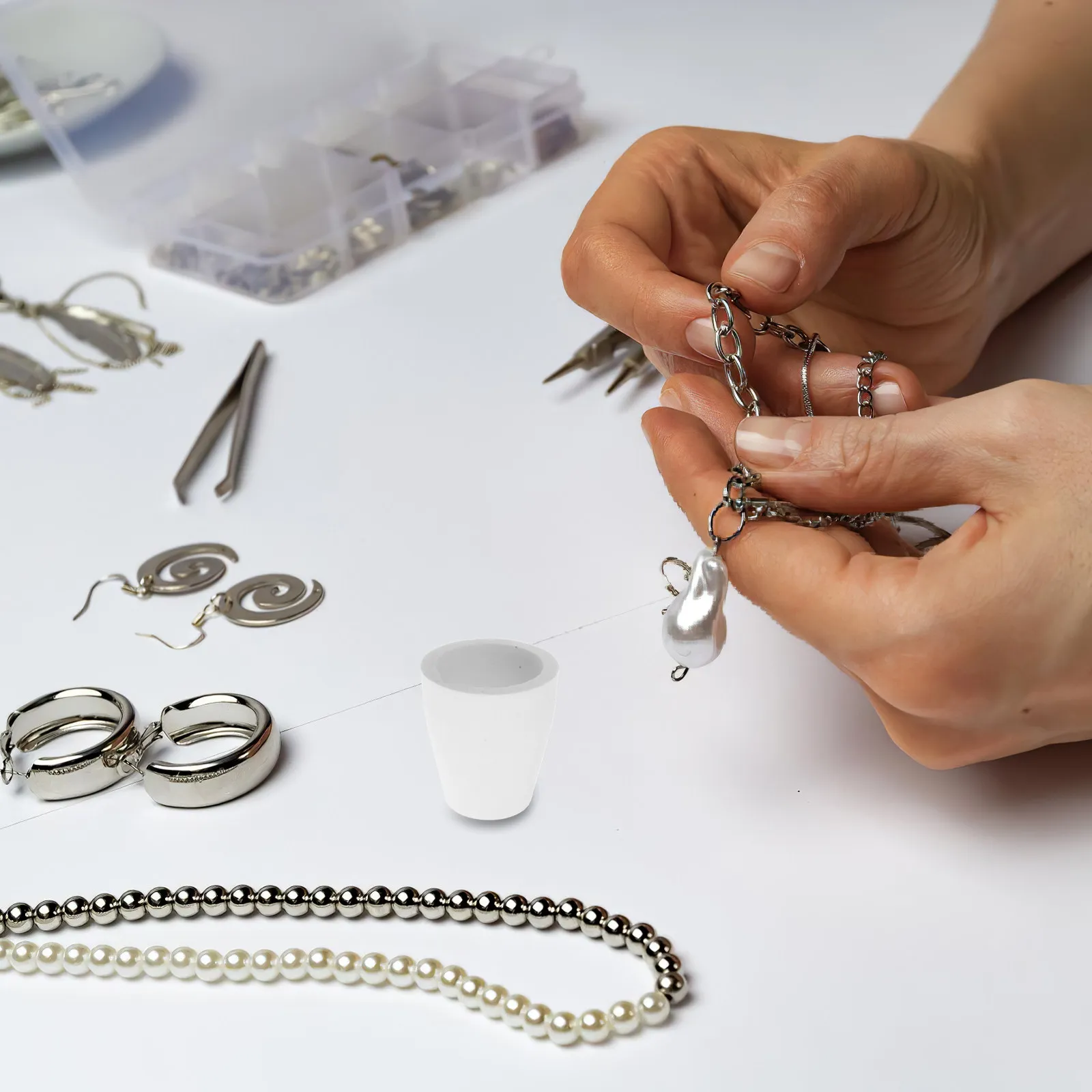 

Quartz Crucible Bowl High Purity Melting Tool for Jewelry Making Metal Casting Melting Mold Silver Gold Copper Refining