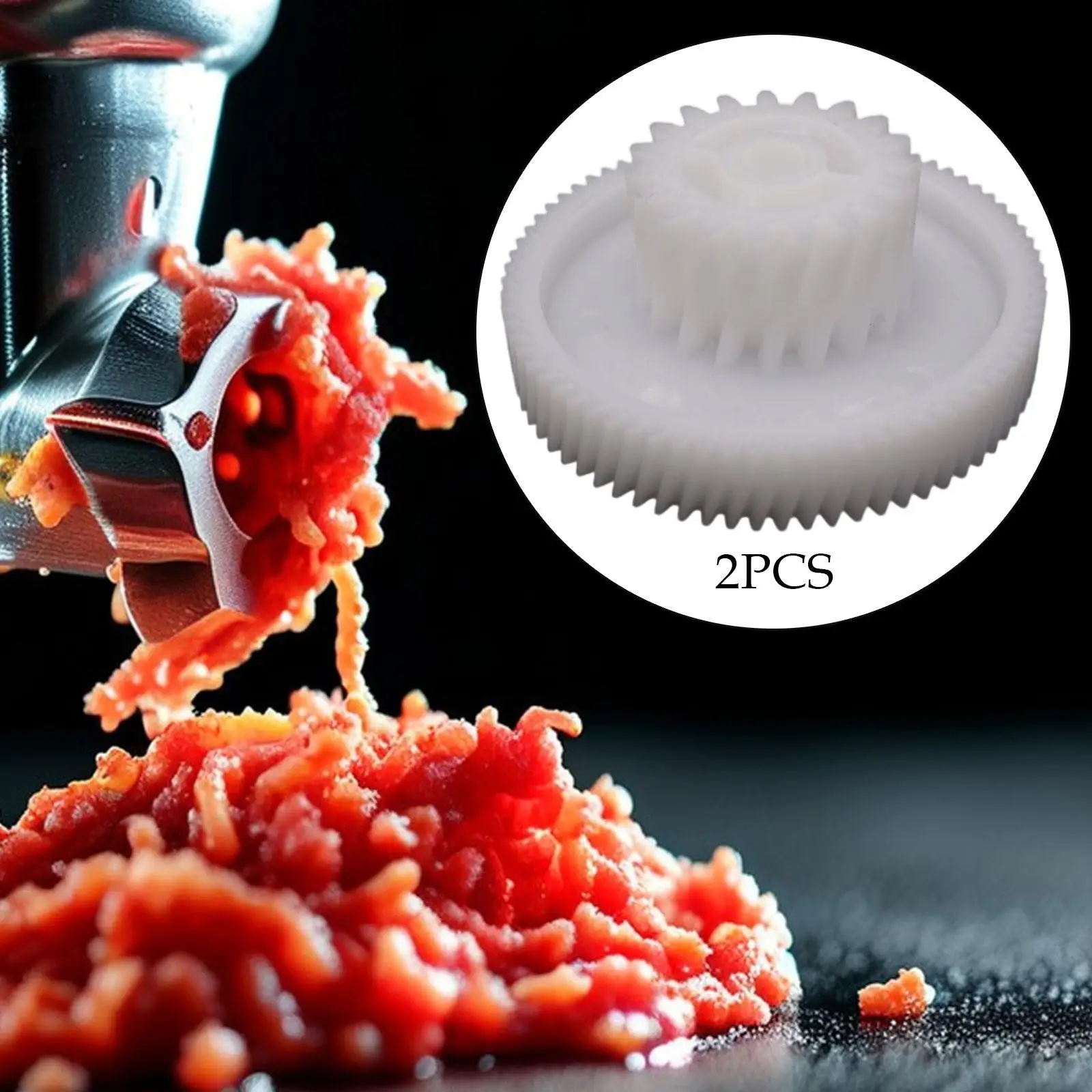 2 ชิ้นเกียร์สําหรับเครื่องบดเนื้อ 74/19 ฟันสิ่งที่แนบมาโปรเซสเซอร์เกียร์เครื่องบดเนื้อส่วนซ่อมสําหรับครัวเรือนห้องครัวเชิงพาณิชย์