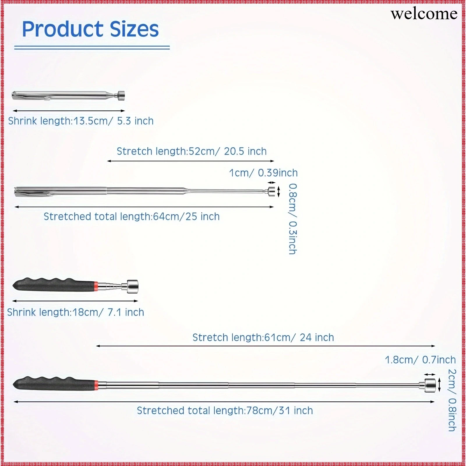Telescopic Magnetic Pick Up Tool Perfect For Hard To Reach Narrow Areas
