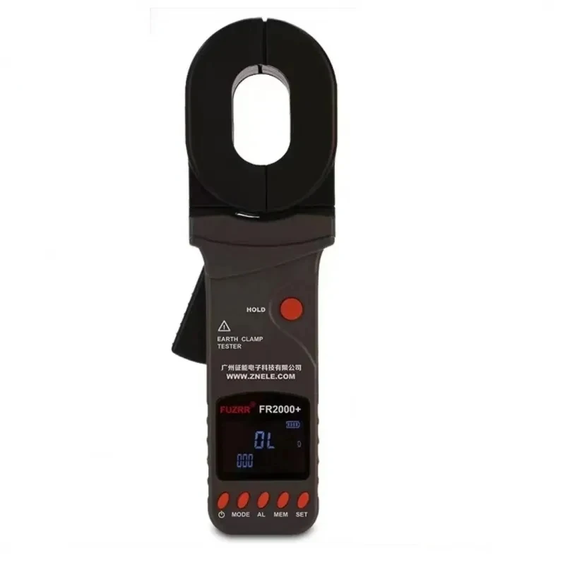 FR2000  Clamp Grounding Resistance Tester 0.01-500ohm Loop Ground Fault Impedance Detector Lightning Protection Leakage Current