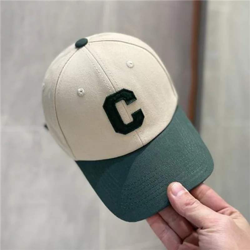 Korean version of color matching C letter cap men and women spring and autumn ins fashionable versatile couples casual sunshade