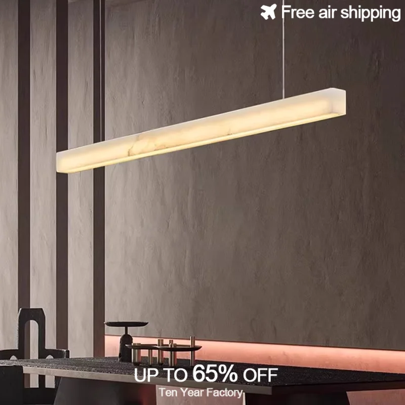 الإسبانية الطبيعية إطار طويل البرونزية الفضة الاكريليك قلادة الإضاءة قابل للتعديل لغرفة المعيشة الداخلية تركيبات ديكور المنزل #4