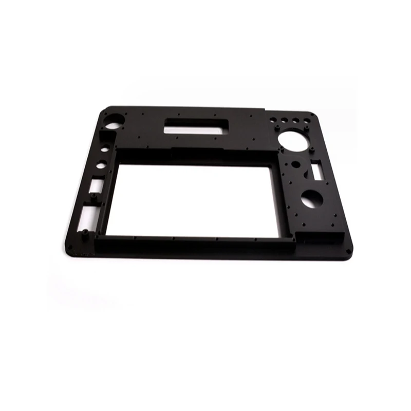 

CNC machined custom plastic black equipment enclosure frame instrument panel components