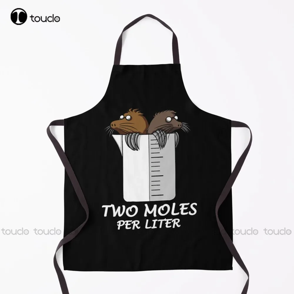 الكيمياء اثنين من الشامات لكل لتر المئزر مآزر للنساء الرجال للجنسين الكبار حديقة المطبخ المنزلية تنظيف المئزر