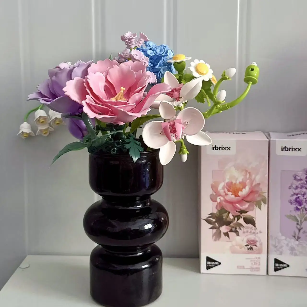 

Цветы Строительный Блок Букет Моделирование Розы Валентина Лаванда Персик Лилия Тюльпан Кирпичи Строительный Блок Игрушка