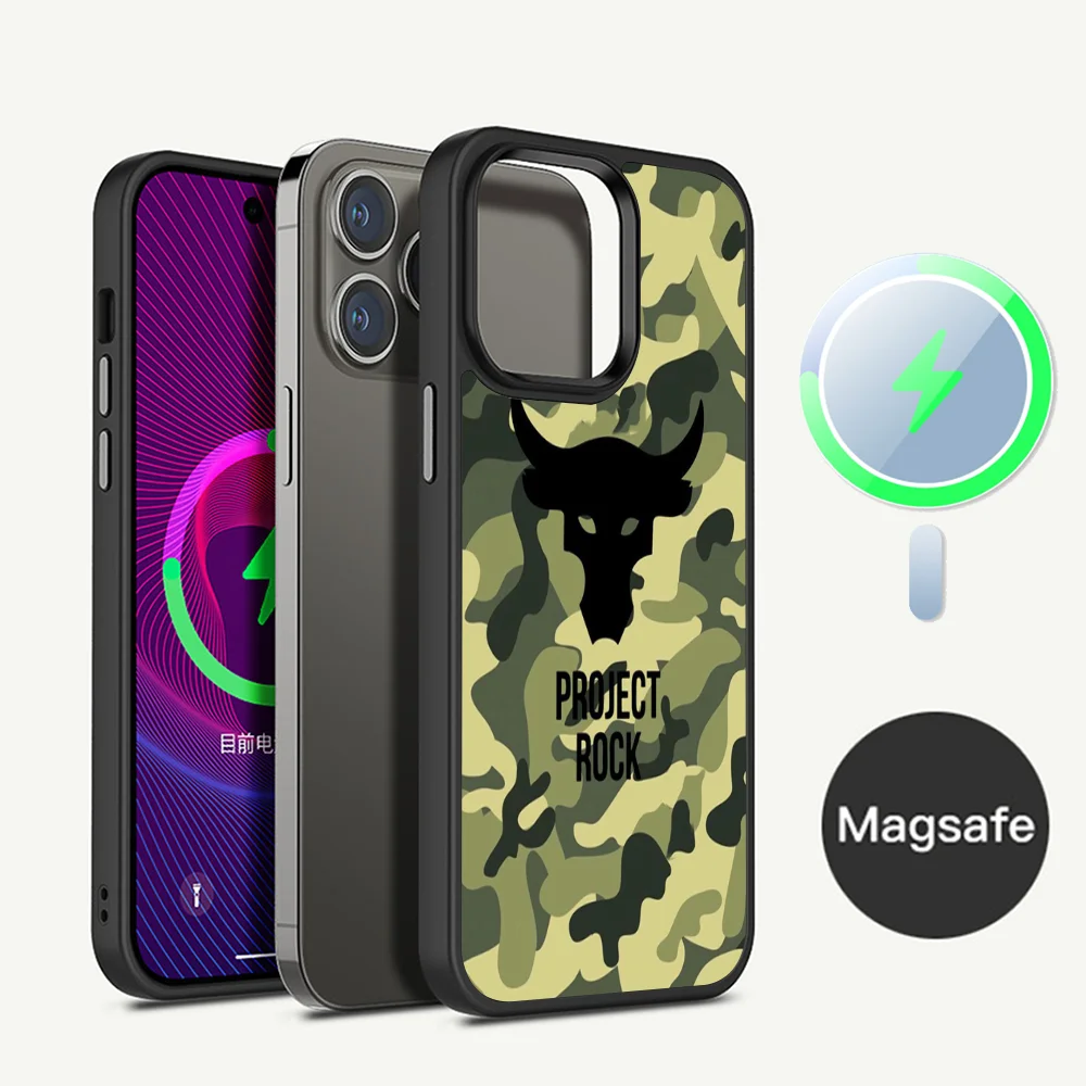 The R-Rock D-Dwayne J-Johnson Phone Case Magesafe Magnetic Wireless Charge Case For iPhone 16 11 12 13 14 15 Pro Max Plus Mini