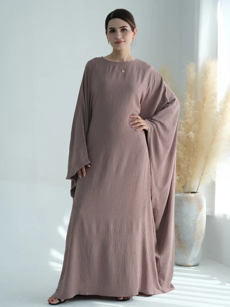 Eid Dubai Muslimischen Party Kleid für Frauen Abaya Fledermaus Ärmel Modest Jalabiya Lange Kleider Marokko Kaftan Vestidos Ramadan Kleid Robe