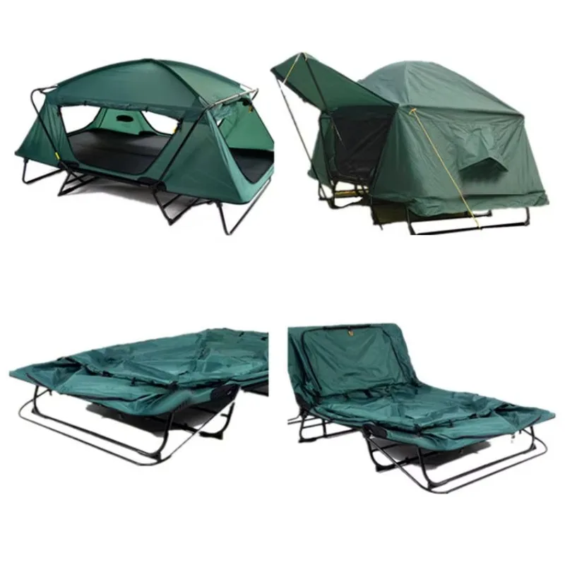 APZ005 1-Person Outdoor Hiking Waterproof Portable Off-Ground Combo Cot Bed Camping Cot Tent
