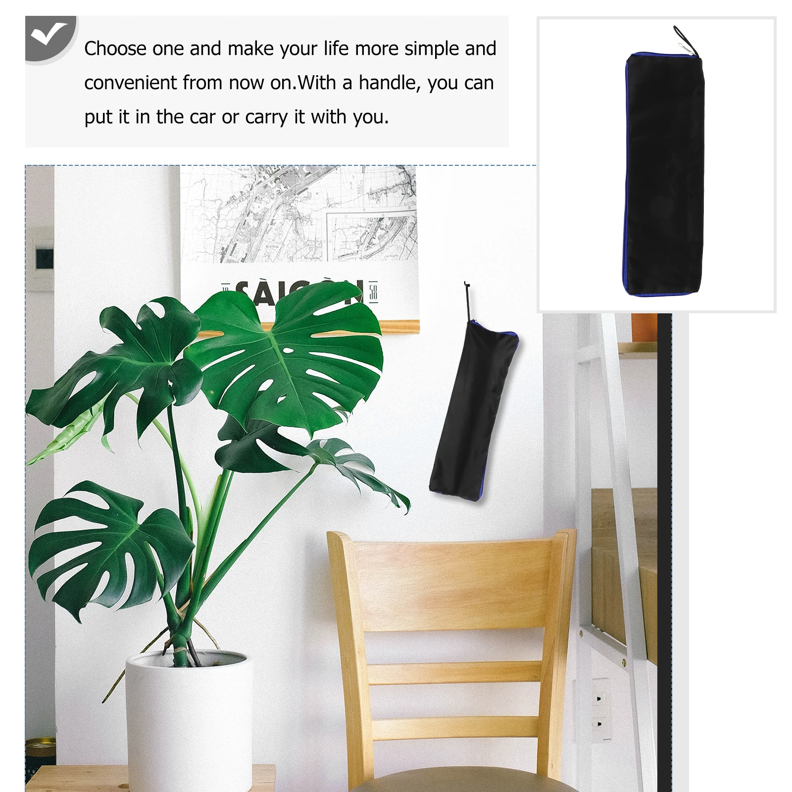 

Portable Folding Waterproof Umbrella Bag Hanging Pouch Foldable Umbrella Organizer Storage for Car Home Travel