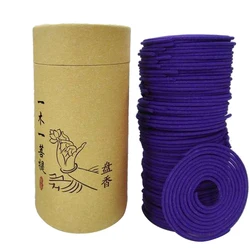 120pcs/Box Natural Spiral Incense Coils Indoor Aromatherapy for Living Room Tea House Yoga Room Multi Occasions