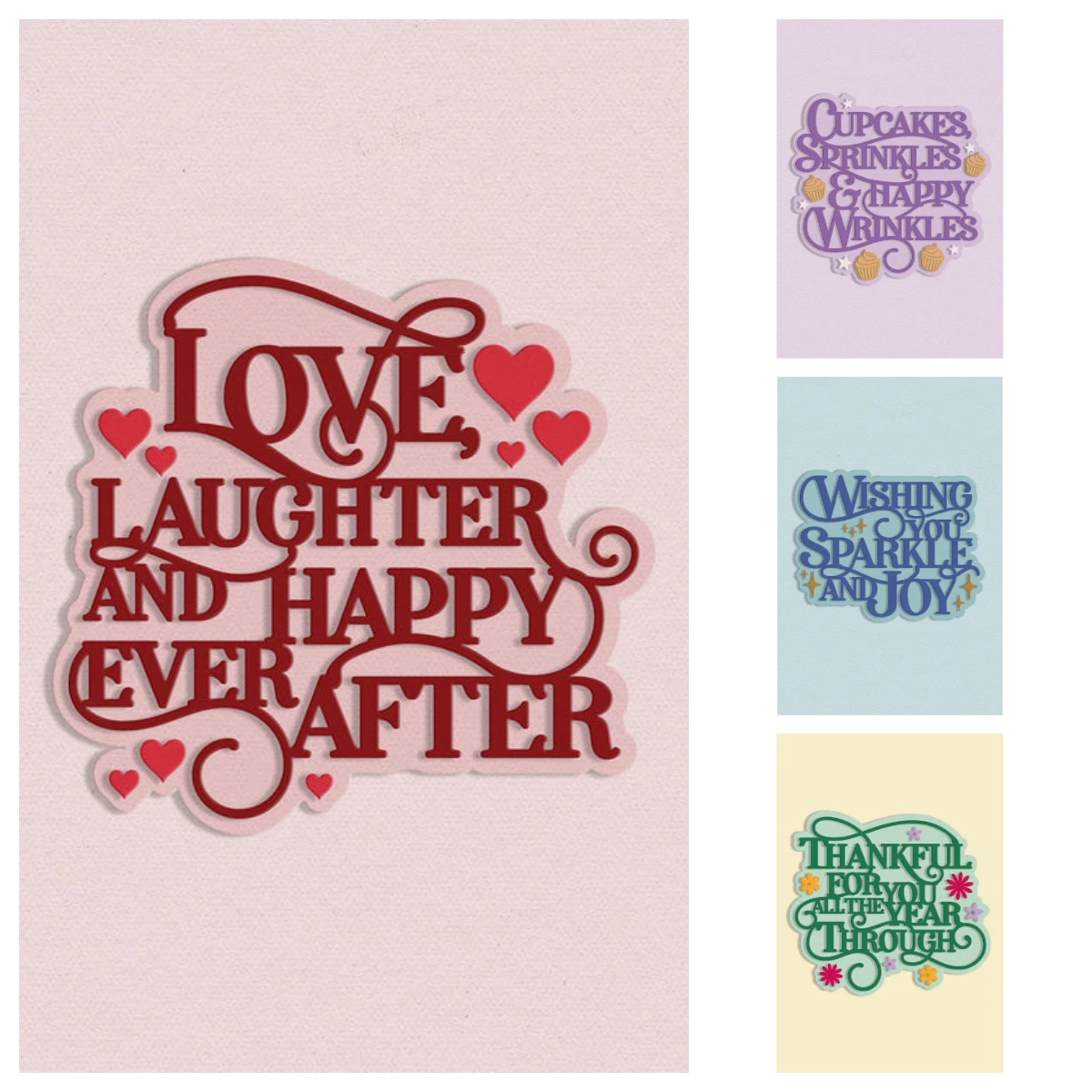 New Sentiments Die Series Metal Cutting Dies DIY Scrapbooking Paper Craft Handmade Album Card Embossing Template 2026 Arrivals