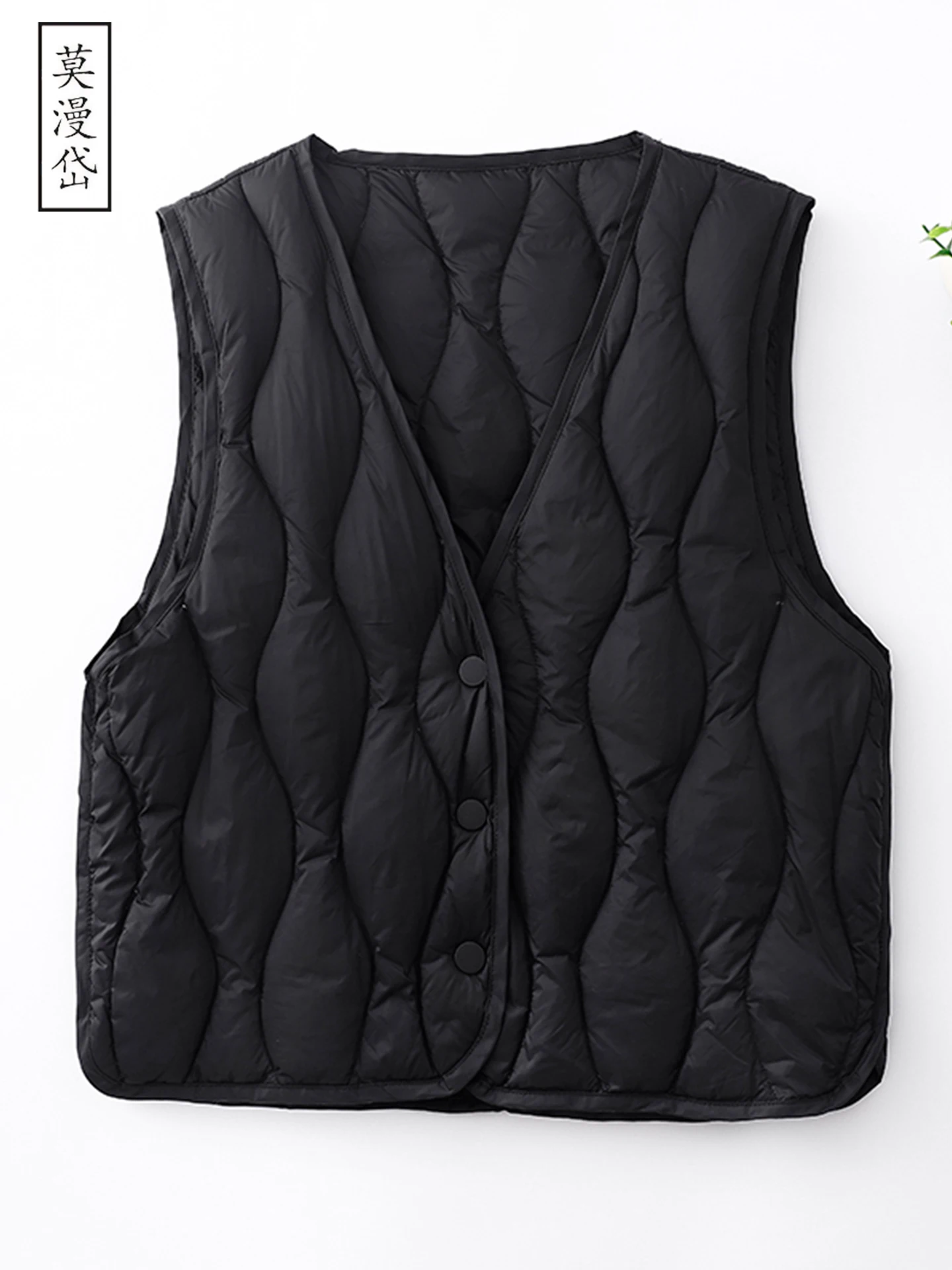 Gilet en coton léger pour femmes, ort Sle, automne-hiver 2026, nouveau gilet intérieur Faion v-ne, vêtements d'extérieur, haut Simple
